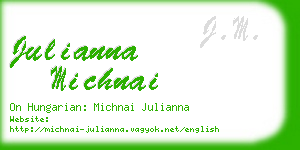 julianna michnai business card